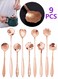 Pcs Flower Spoon Coffee Teaspoon Set, Stainless Steel Tea Spoon for Tea Party Decorations (Rose Gold)