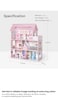 Wooden Dollhouse Triple Floor Castle Villa with Furniture and Accessories - Pink