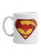 And Batman Logo Printed Mug White/Yellow/Red Standard