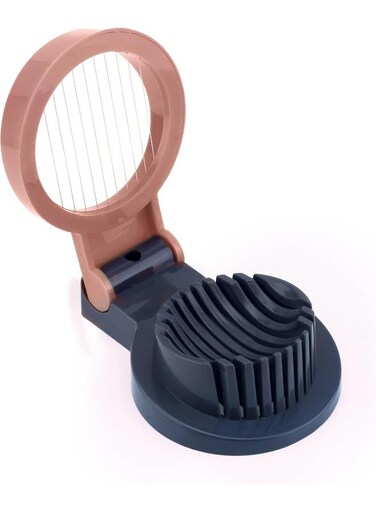Art Abs Egg Cutter With Stainless Steel Wires, Durable And Ergonomic, Light Maroon (Rose)