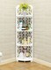 Bathroom Corner Stand White 18x100x18cm