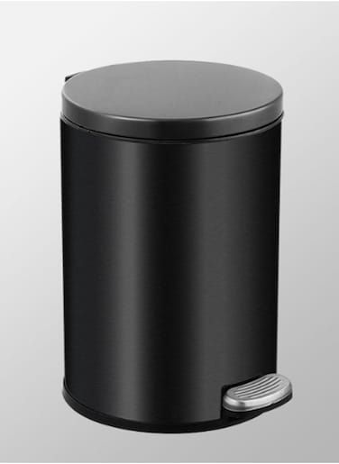 8 Liter Stainless Steel Pedal Trash Bin with a Polished Finish and Removable Internal Bucket