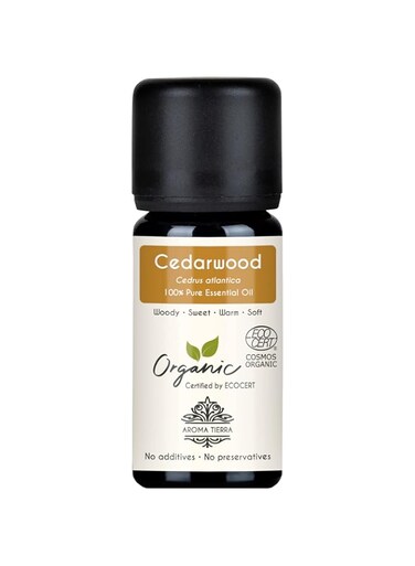 Cedarwood Organic Essential Oil - Aroma Tierra - Pure, Natural - 10 ml