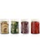 Tazweeq Glass Food Storage Jars with Lids, 4 Pack Glass Storage Jars with Airtight Lids, Reusable Airtight Juicing Cups Leak Proof Water Jar for Juicing Tea Milk Beverage Storage