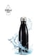 Stainless Steel Vacuum Insulated Water Bottle Cola Shape Bottle Keep 12 Hours Cold &amp; Hot Reusable Metal Leak-Proof Sports Flask Black 28*8*9cm