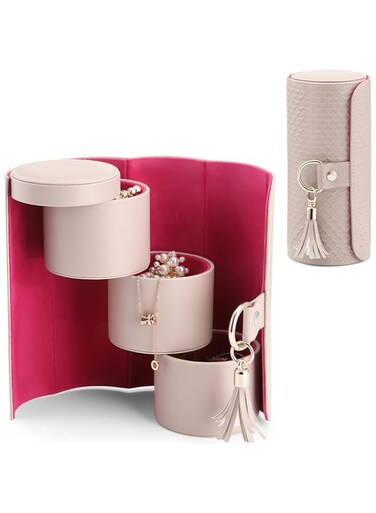 Vlando Viaggio Small Jewelry Case, Travel Accessory Storage Box