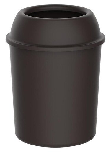 5L Round Dustbin (Dark brown) Brown 5.0Liters
