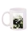 Floral Printed Coffee Mug White/Green/Black 11ounce