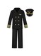 KIDIN Deluxe Pilot Costume for Boys Airline Captain Pilot Uniform for Kids Career Day Pilot Party Halloween Birthday Gifts