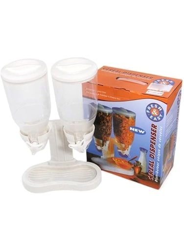 Dubai Gallery Dry Food Dual-Container Cereal Dispenser