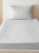 MAXQON Fitted Bed Sheet +2Pcs Pillow Covers, Queen Size 150x200+20cm, Color White