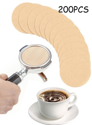 Pcs Unbleached Coffee Filter Paperss, 64mm/2.5" Natural Round Coffee Filters Papers Replacement Compatible with Aeropress Filter Papers &amp; Espresso Makers Accessories