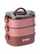 Arabest Bento Lunch Box, BPA-Free Stacking Bento Box, 3-Tier Leak-Proof Portable Stackable Food Container Storage Boxes for Kids Adults, for Work School Camping, Microwave and Dishwasher Safe (Red)
