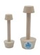 Chef 2-Piece Double Side Wooden Egg Tart Pastry Pusher Tool Beige 15, 12cm