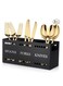 Silverware Caddy Flatware Cutlery Holder Metal Silverware Organizer Containers Black Kitchen Utensil Holder for Countertop Spoon and Fork Holder Flatware Utensils Caddy for Party