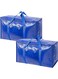 Pack Extra Large Moving Bags with Zippers &amp; Carrying Handles, Heavy-Duty Storage Tote Moving Boxes for Space Saving (2 Pack, Blue)