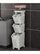 Modern 3 Layer Storage Organizer with Wheels And Storage Table