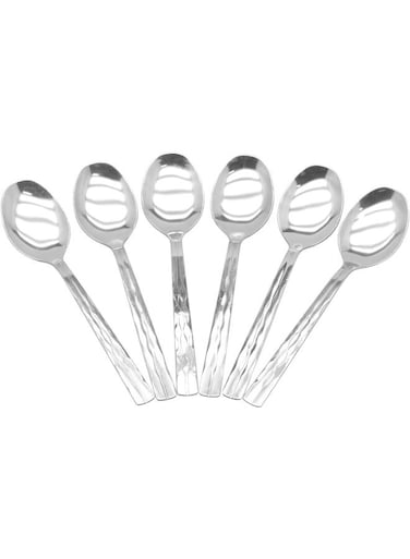 Symphoney Dessert Spoon 6 Piece Set Silver