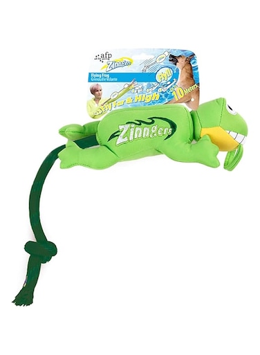 AllforPaws Chill Out Zinngers Flying Frog Toy