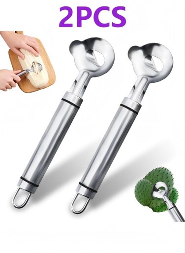 PCS Cactus Peeler Tool, Cactus Peeler Spoon, Long Handle Knife with Hole, Kitchen Gadget Accessories Multipurpose pasta knife with long handle for kitchen gadget accessories