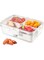 URbazaar Refrigerator Organizer Box,Divided Serving Tray with Lid,Snack Tray with Lid, Veggie Tray Fruit Tray,Snackle Box Container,Plastic Food Storage Organizer for Snack, Fruits, Veggie, Candy, Nut