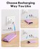 Portable Charger with Built in Cables, Portable Charger with Cords Wires Slim 10000mAh Travel Essentials Battery Pack 6 Outputs 3A High Speed Power Bank for iPhone Samsung Pixel LG Moto iPad (Purple)