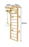 Kid Wooden Pull-Up Ladder Climbing Frame Multifunctional Rib Climber Wall Holds Horizontal Bar