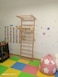 Kid Wooden Pull-Up Ladder Climbing Frame Multifunctional Rib Climber Wall Holds Horizontal Bar