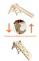 Kids Foldable Slide Natural Wooden Triangle Climber With Ramp For Toddlers