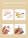 Girl Pink Simulation Playhouse Makeup Toy Wooden Dressing Table And Chair Toy Set With 16 Pcs Accessories