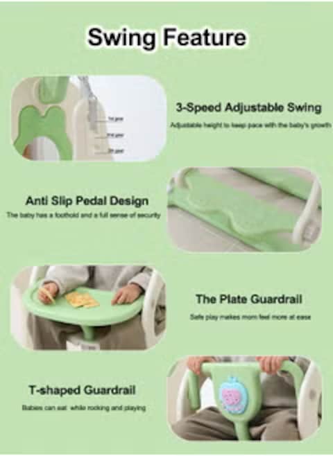 Mini Toddler Indoor Baby Plastic Slide Swing Set Kindergarten Indoor Set Toys For Children Home