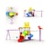 Kids Outdoor Playground Equipment Plastic Swing And Slides For Children