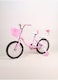 12- Inch Pink Style Kids Bike With Training Wheels And Basket