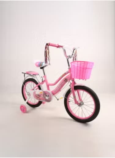 16- Inch Children&#39;s Bike With Training Wheel and Bicycle Basket for Kids