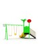 Large Outdoor Children'S Play Combination, 80cm Triangle Platform With Slide Swing