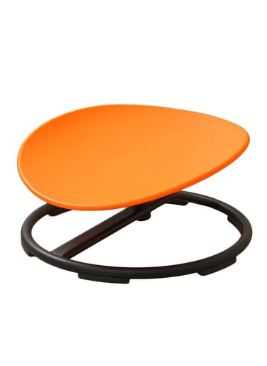 Orange Circular Balance Rotating Chair for Children's Sensory Integration Training, Home Vestibular Fitness Rotating Chair Toy