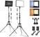 NEEWER BASICS 2 Pack 25W LED Video Panel Lighting Kit, 2 59" Tripod Stands, 4 Cold Shoes, 2880lx/0.5m 2700-6500K Dimmable Slim Panel Light for Studio Photography Video Recording Live Streaming, BP25B