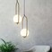 VMAX E27 Modern Pendant Light   Golden Mid-Century Ceiling Light for Home   Antique Brass Hanging Lamp
