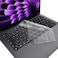 EU/UK Layout Skin Clear Silicone Keyboard Cover Compatible with MacBook New Air 13.6" &amp; 15.3" M3/M2 &amp; MacBook New Pro 14.2" &amp; 16.2" M4/M3/M2/M1 Release 2024/2023/2022/2021" Clear