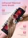 DOSCHER Thermal Brush, Hair Styler Brush with Infrared &amp; Negative Ions, 38mm Straightening Brush for Dry Hair, Smooth &amp; Shiny Waves, Up to 230&deg;C, Global Voltage