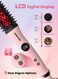 DOSCHER Thermal Brush, Hair Styler Brush with Infrared &amp; Negative Ions, 38mm Straightening Brush for Dry Hair, Smooth &amp; Shiny Waves, Up to 230&deg;C, Global Voltage