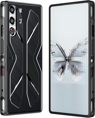 Case for ZTE nubia Red Magic 10 Pro/Red Magic 10 Pro+, Soft TPU, Anti-Slip, Ultra Thin, Anti Scratch Protective Case for Red Magic 10 Pro/Red Magic 10 Pro Plus (Black)