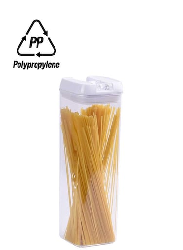 Storage Container Clear/White 10x10x30cm