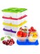 Premify 5 Pack Bento Lunch Box   Reusable Snack Boxes with 4 Compartments   Stackable Food Storage Containers   Plastic Divided Storage Boxes   Meal Prep Container   Freezing/Microwave/Dishwasher