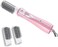 REBUNE RE-2078-2 Pink 1200W Hair Dryer Brush 3 In 1 Hot Air Styler Straightening &amp; Curling Fast Heating (3s) Hair Styler with 2 Brushes