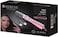 REBUNE RE-2078-2 Pink 1200W Hair Dryer Brush 3 In 1 Hot Air Styler Straightening &amp; Curling Fast Heating (3s) Hair Styler with 2 Brushes