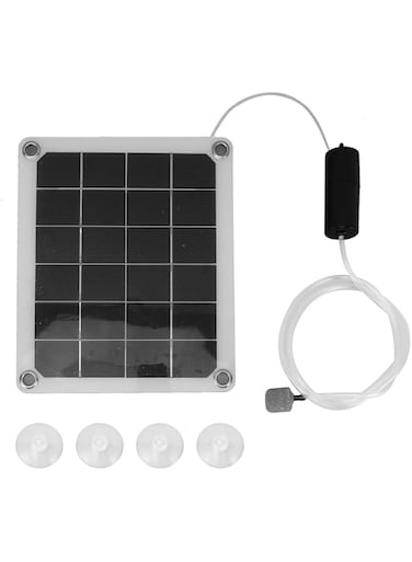 Cryfokt Solar Aerator for Pond, 20W Waterproof Solar Pump with Bubble Stones, Noiseless Solar Powered Oxygenator Aerator for Garden Fish Outdoor Pool Pond Aquarium