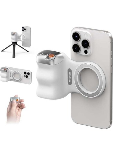 TELESIN&nbsp;Fun Shot Magnetic Phone Camera DSLR Style Shutter Grip for Magsafe iPhone &amp; Android with Detachable Wireless Shutter Button -Comfort Ergonomic