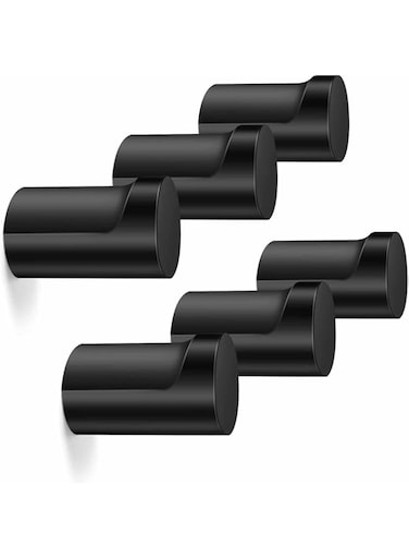 Tazweeq Wooden Wall Hooks, Black Coat Hooks, Decorative Wooden Hooks, Heavy Duty Hat Hooks, Hooks for Coats, Rucksacks, Towels &amp; Hats