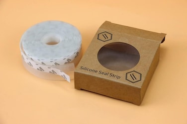 Silicone Seal Strip Door Weather Stripping Door Seal Strip Window Seal Silicone Sealing Tape for Door Draft Stopper Adhesive Tape for Doors Windows and Shower Glass (White 25mm) PACK of TWO (2 pack)